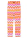 Missoni Zigzag-print Leggings In Orange