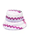Missoni Zig Zag Print Nylon Puffer Hat In Pink