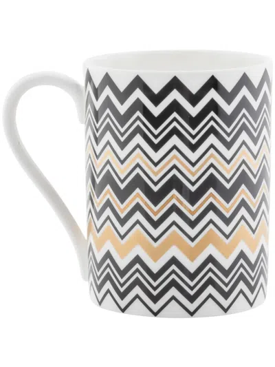 MISSONI ZIGZAG-PRINT PORCELAIN MUG (7,5CM)