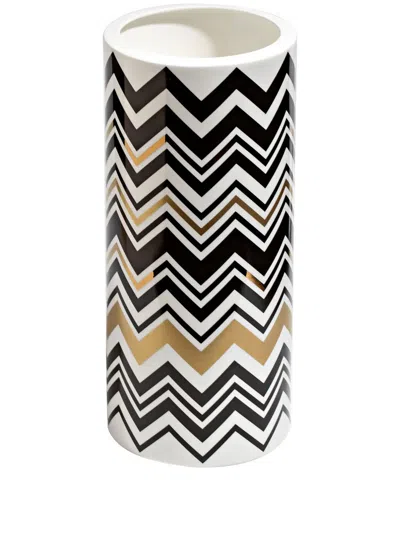 MISSONI Z字形图案印花陶瓷花瓶