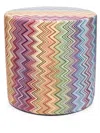 Missoni Zigzag-print Pouf In Orange