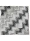 Missoni Zigzag-print Scarf In Grey