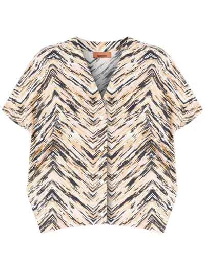 Missoni Zigzag-print Shirt In Neutrals