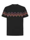Missoni T-shirt With Maxi Chevron Insert In Black
