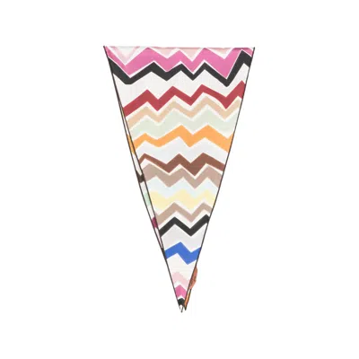 MISSONI MISSONI ZIG-ZAG PRINT SILK SCARF