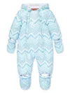 Missoni Baby Boys Zigzag Snowsuit In Blue