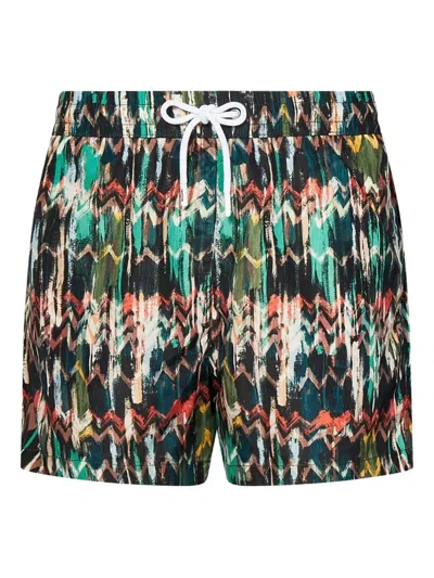 Missoni Zigzag-print Swim Shorts In Multi