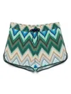 Missoni Swim Shorts With Macro Zigzag Print In Green