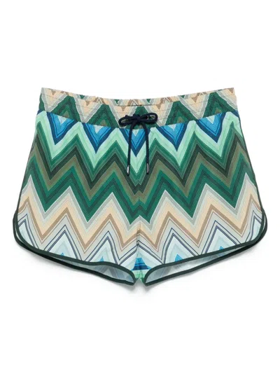 MISSONI ZIGZAG-PRINT SWIM SHORTS