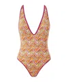 Missoni Zigzag-print Swimsuit In Multicolor