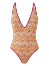 Missoni Zigzag-print Swimsuit In Orange