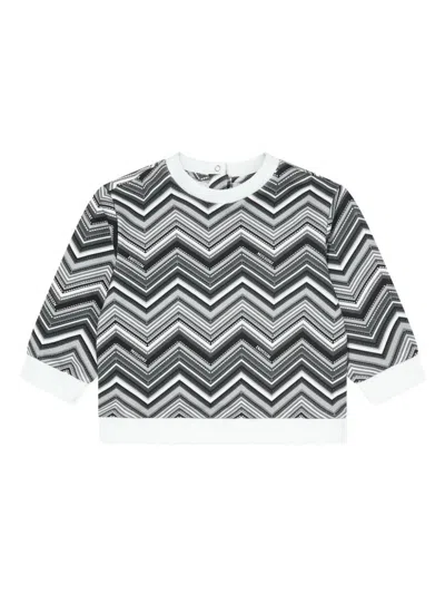 Missoni Babies' Zigzag-print T-shirt In Black