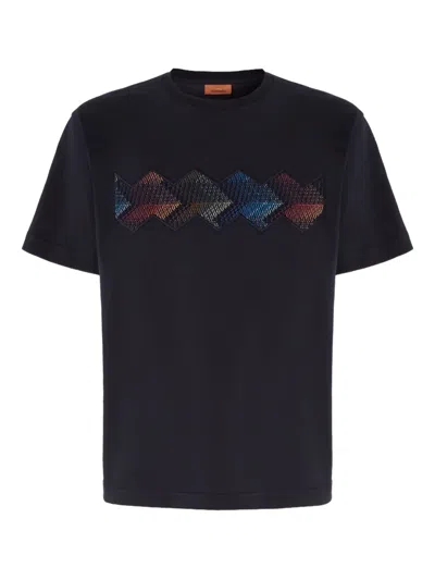 Missoni Zigzag-print T-shirt In Blue