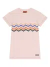 Missoni Zigzag-print T-shirt Dress In Pink