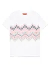 Missoni T-shirt Mit Zickzack-print In Weiss
