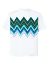Missoni White Cotton T-shirt With Macro Zigzag Print In White