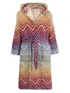 Missoni Zigzag-print Towel Robe In Orange