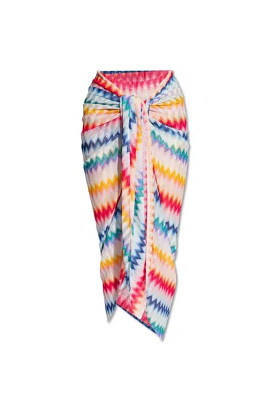 Missoni Zigzag Printed Layered Skirt In Multicolor