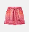 Missoni Printed Belted Satin Cover-up Shorts