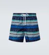 Missoni Zigzag Printed Swim Trunks In Blue