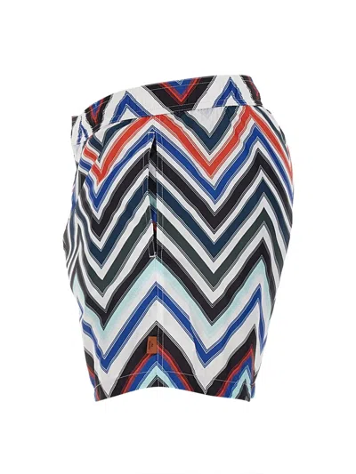 Missoni Zigzag Printed Wide-leg Swim Trunks In Multi