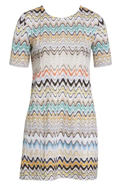Missoni Zigzag Raschel Knit Minidress In Multi