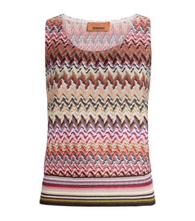 Missoni Zigzag Ribbed-hem Tank Top In Multi