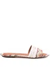 Missoni Gia Raschel Sandals In Brown