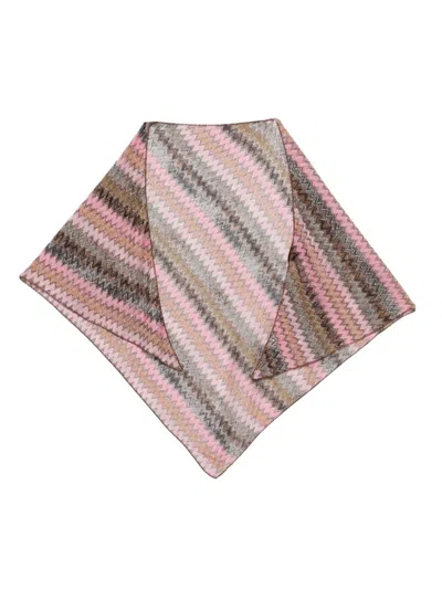 Missoni Zigzag Scarf In 粉色