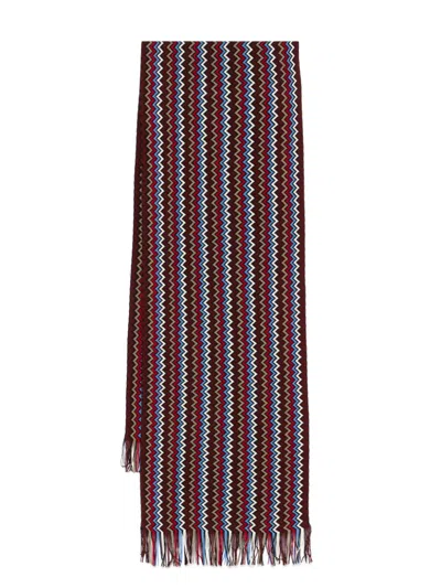 Missoni Zigzag Scarf In Blue