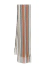 Missoni Zig-zag Viscose Blend Fringed Scarf Accessories In Brown