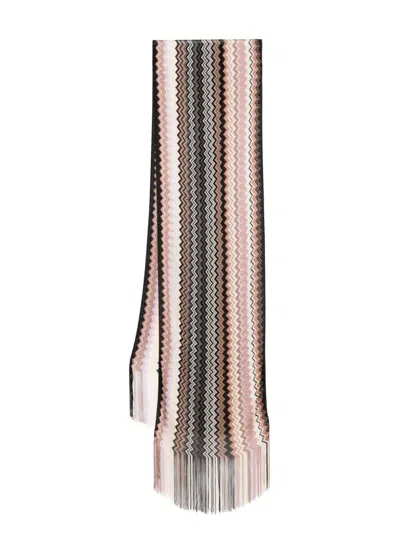 Missoni Zigzag Scarf In Neutrals