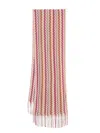 Missoni Women's Zig Zag Viscose Blend Fringed Scarf | Size Unica | Sc35vmd9977 In Pink