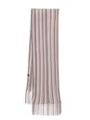 Missoni Fringed Zigzag Pattern Scarf In Brown