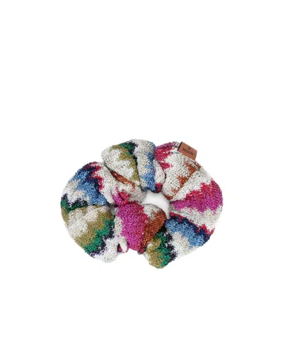 Missoni Zigzag Scrunchie In Pink