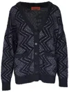 Missoni Zigzag Sequin-embellished Cardigan In Black