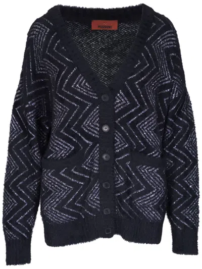 MISSONI ZIGZAG SEQUIN-EMBELLISHED CARDIGAN