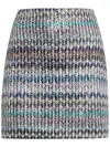 Missoni Zigzag Sequin Mini Skirt In Blue