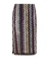 Missoni Pailletten-midirock Mit Zickzackmuster In Black
