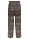 Missoni Weit Geschnittene Hose Mit Zickzackmuster In Brown