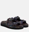 Missoni Zigzag Sequined Leather Sandals In Multi