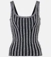 Missoni Sequin-embellished Ribbed-knit Tank In Printed