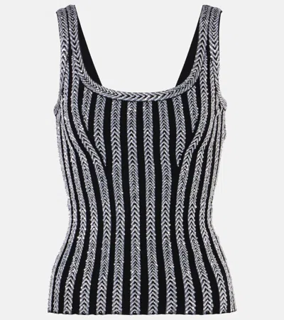 Missoni Sequin-embellished Ribbed-knit Tank In Printed