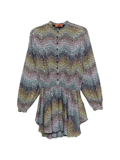 Missoni Zigzag Sequin-embellished Mini Dress In Multi