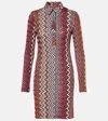 Missoni Polo Cut Dress In Viscose And Zigzag Wool In Multicoloured