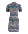 Missoni Women Zig Zag Motif Wool Mini Dress In Multicolor