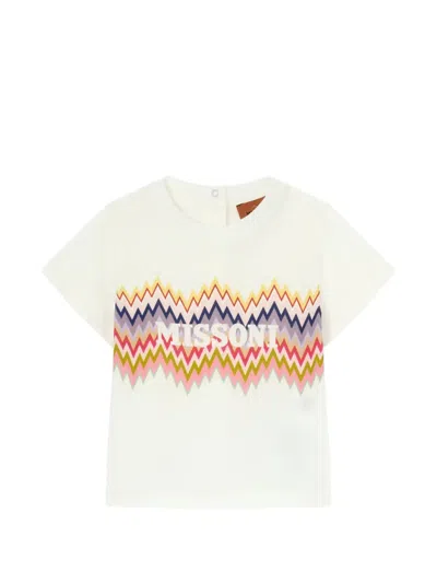 Missoni Babies' Zigzag Short-sleeve T-shirt In Multi