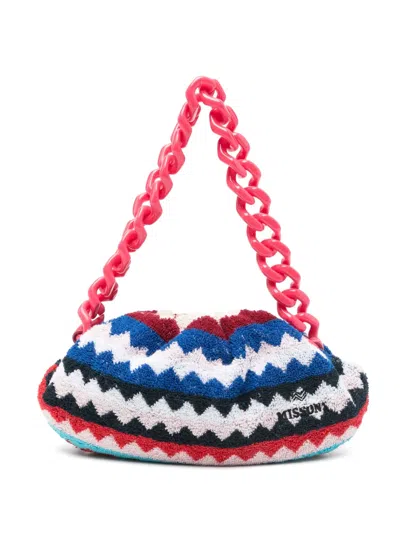 Missoni Zigzag Shoulder Bag In Blue