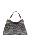 Missoni Chevron Pattern Bag In Blue
