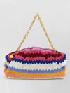 Missoni Zigzag Shoulder Bag Chevron Pattern Chain Strap In Multi
